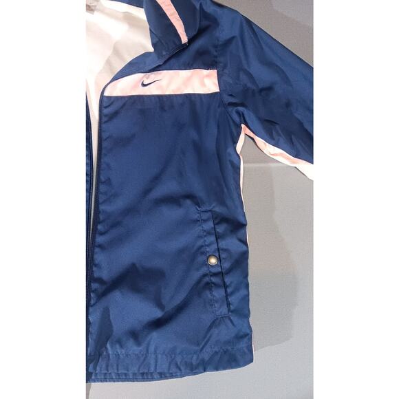 Nike Windbreaker Jacket M Pink Navy Colorblock Retro Y2K Sportycore - Picture 4 of 8
